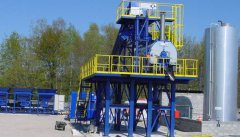 Front view mastic asphalt production plant